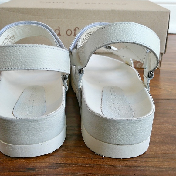 B.O.G Band of the Free Newport Sandals White Leather Casual Shoes Size 7 - Picture 9 of 12